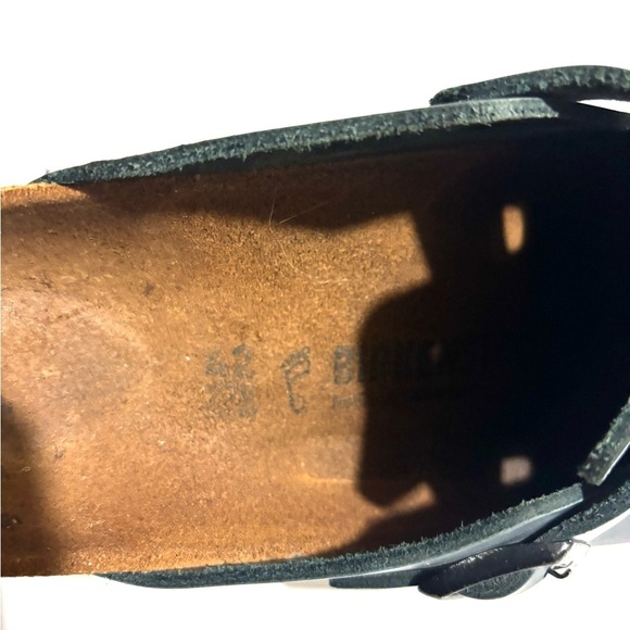Birkenstock blue Boston oiled Leather mules Clogs - Picture 3 of 5